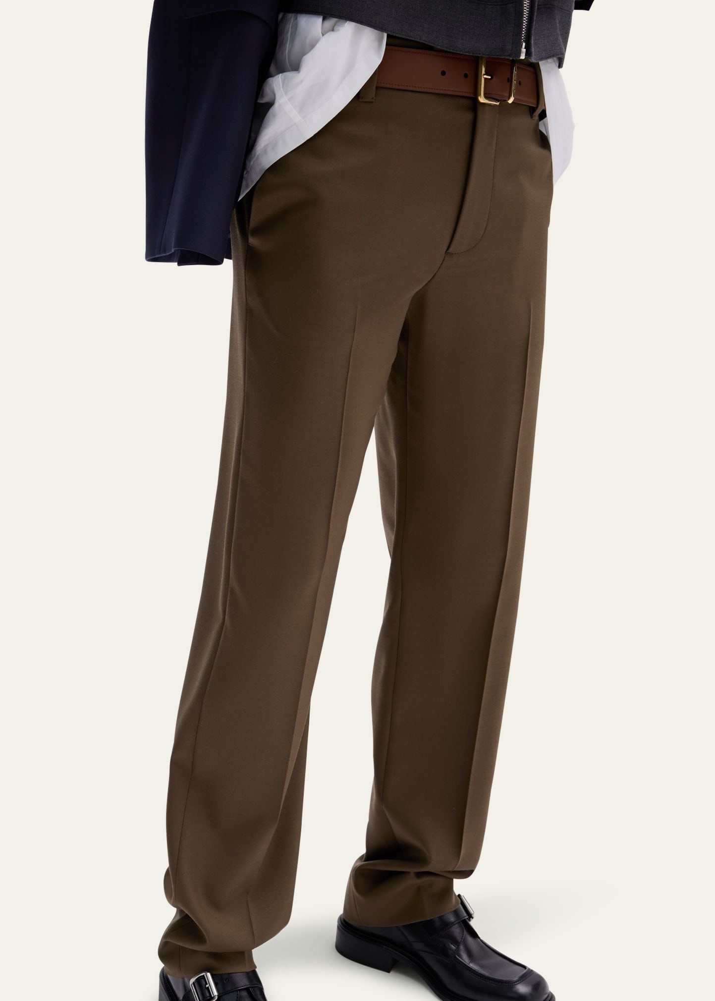 Straight Leg Wool Pants - 3