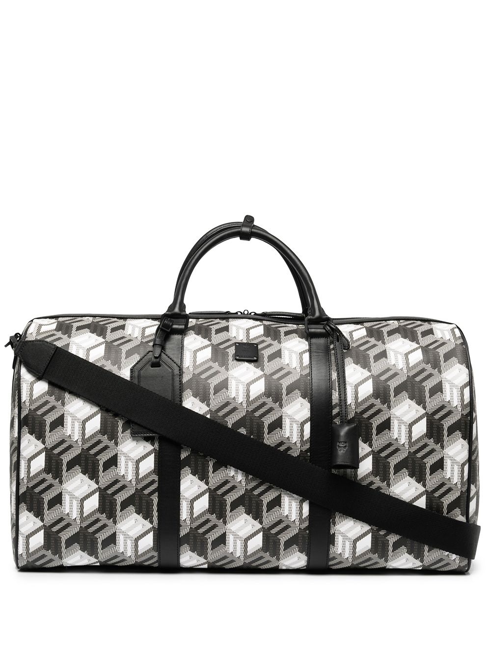 monogram-print leather holdall - 1