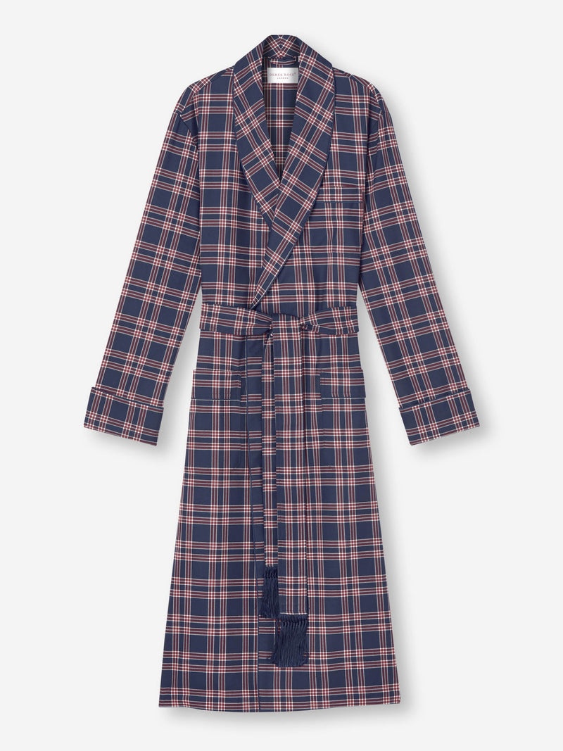 Men's Dressing Gown York 44 Wool Navy - 1