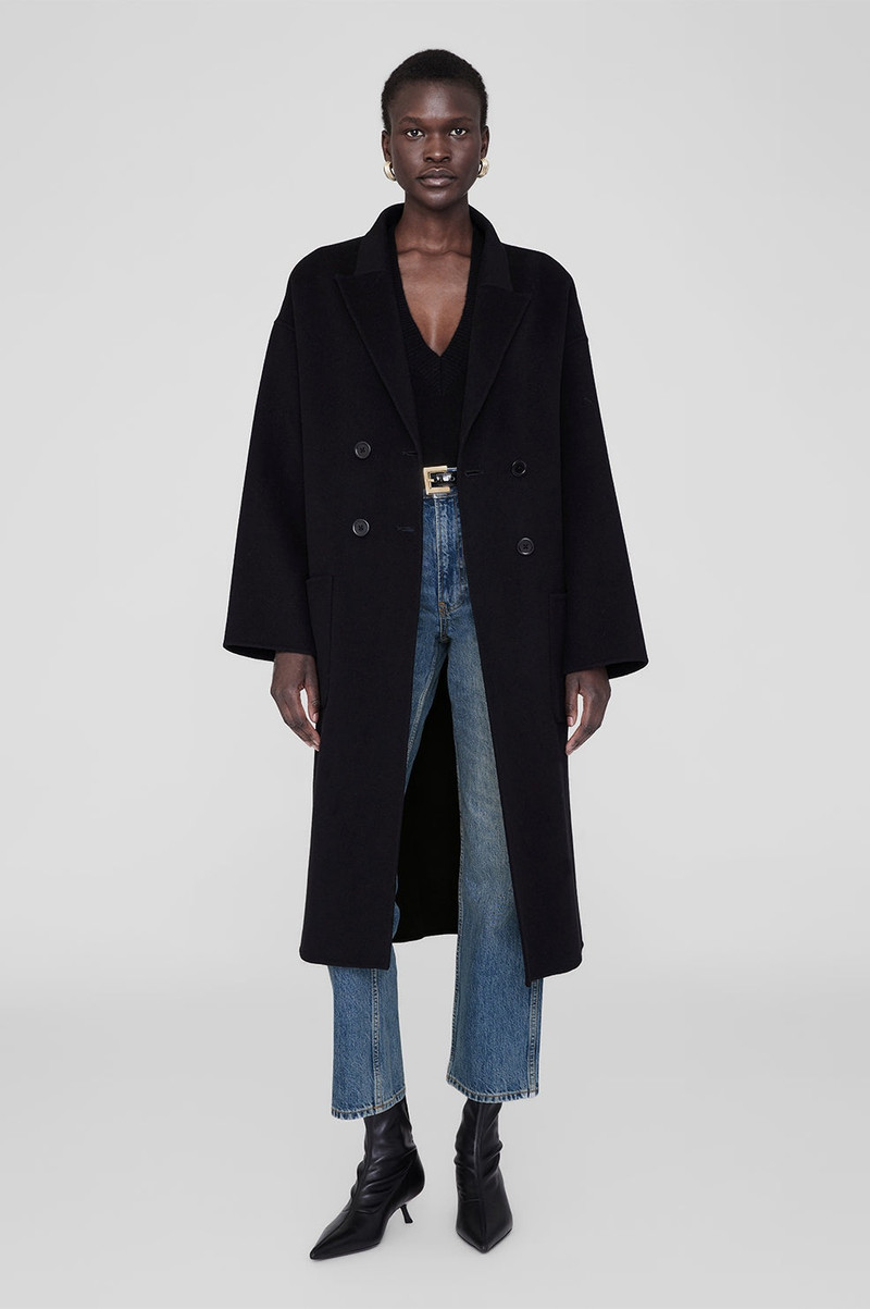 ANINE BING Dylan Coat - Black Cashmere Blend outlook