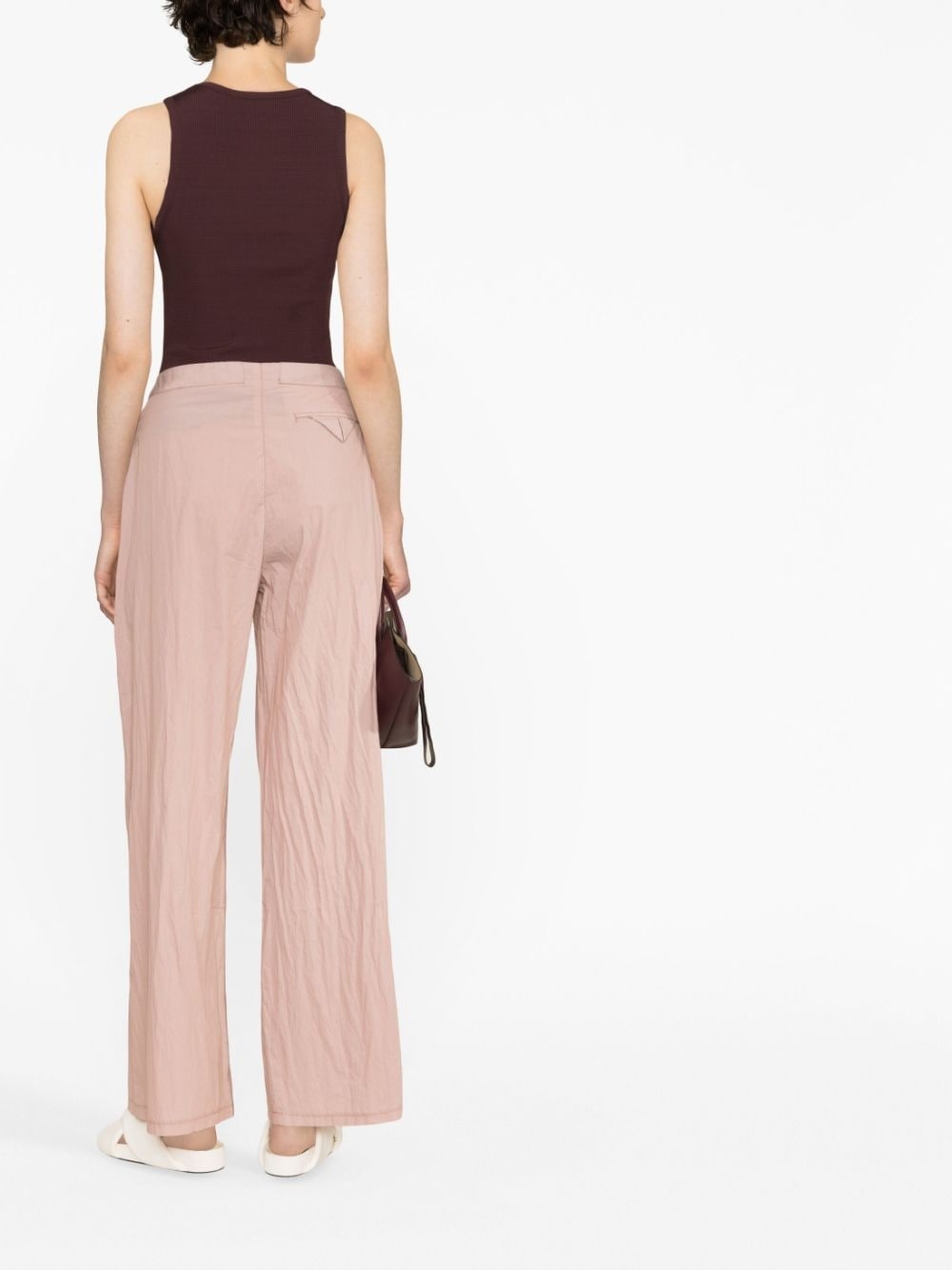 high-waisted wide-leg trousers - 4