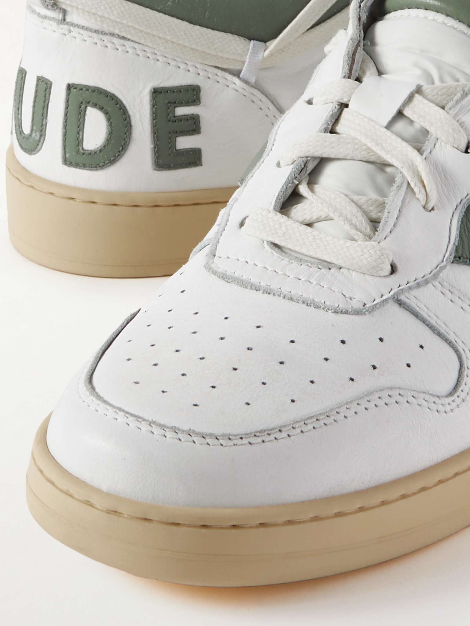 Rhecess Colour-Block Distressed Leather Sneakers - 6