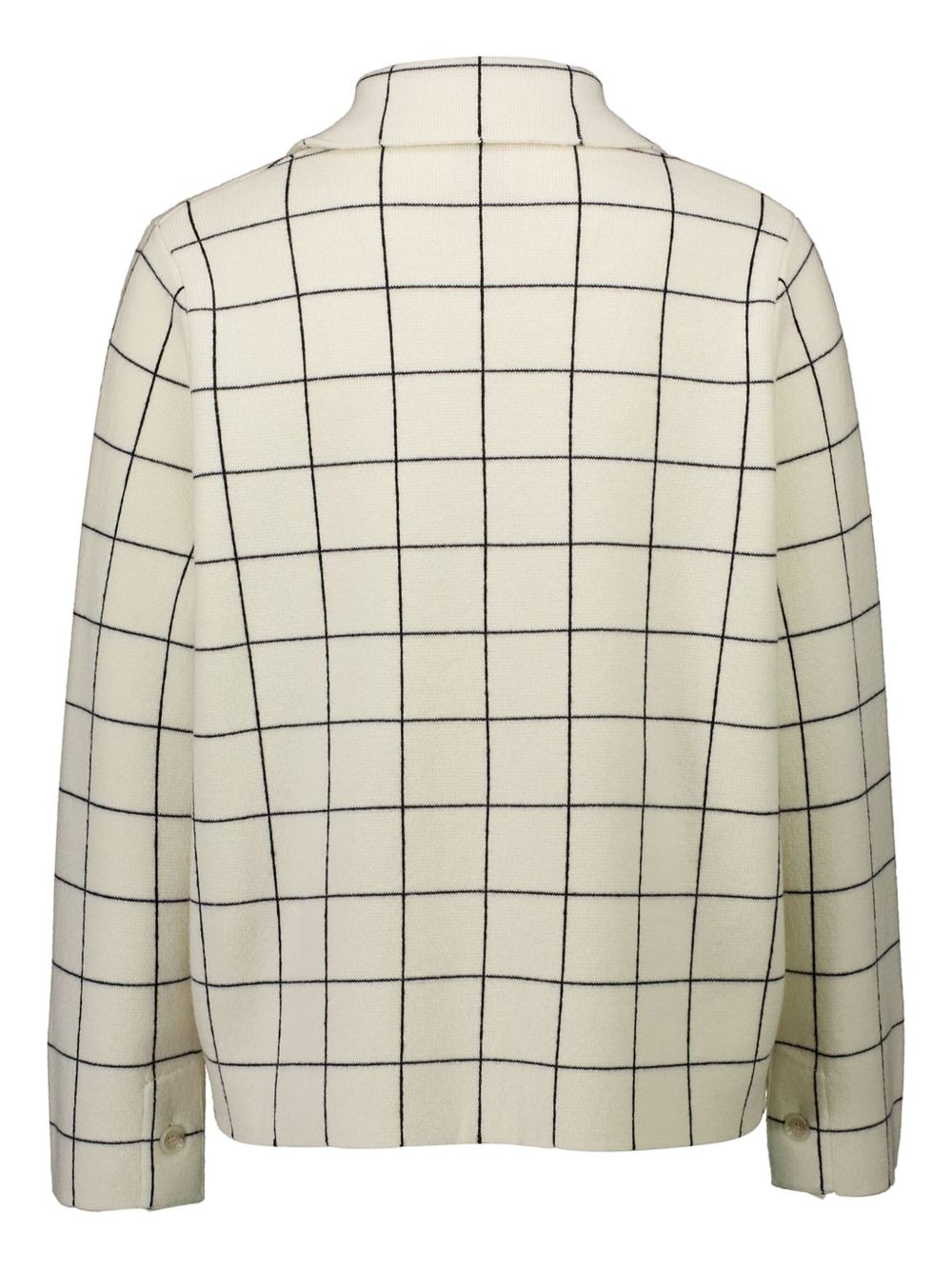 grid-pattern cardigan - 2