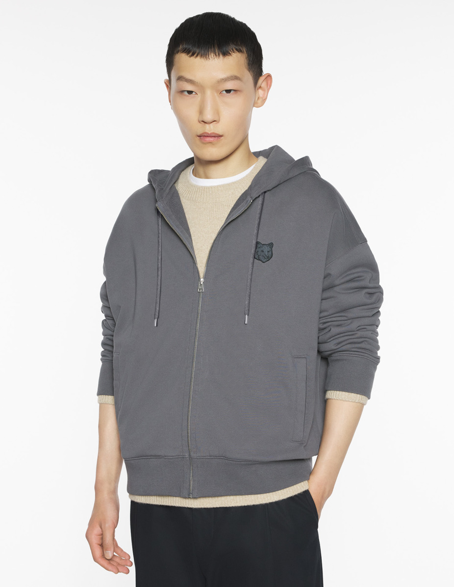FOX HEAD ZIPPED OVERSIZE HOODIE - 3