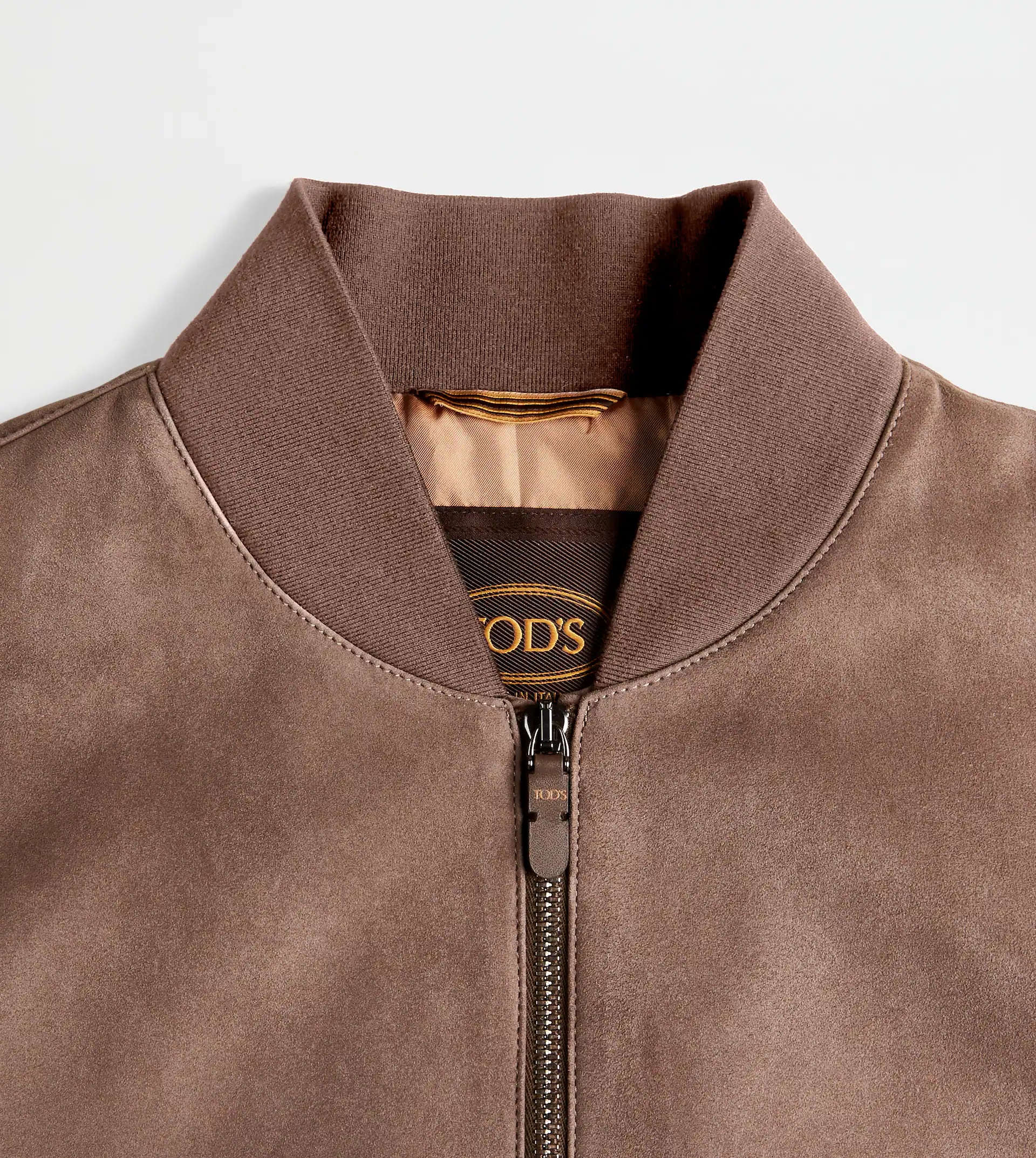 PASHMY BOMBER JACKET IN SUEDE - BROWN - 6