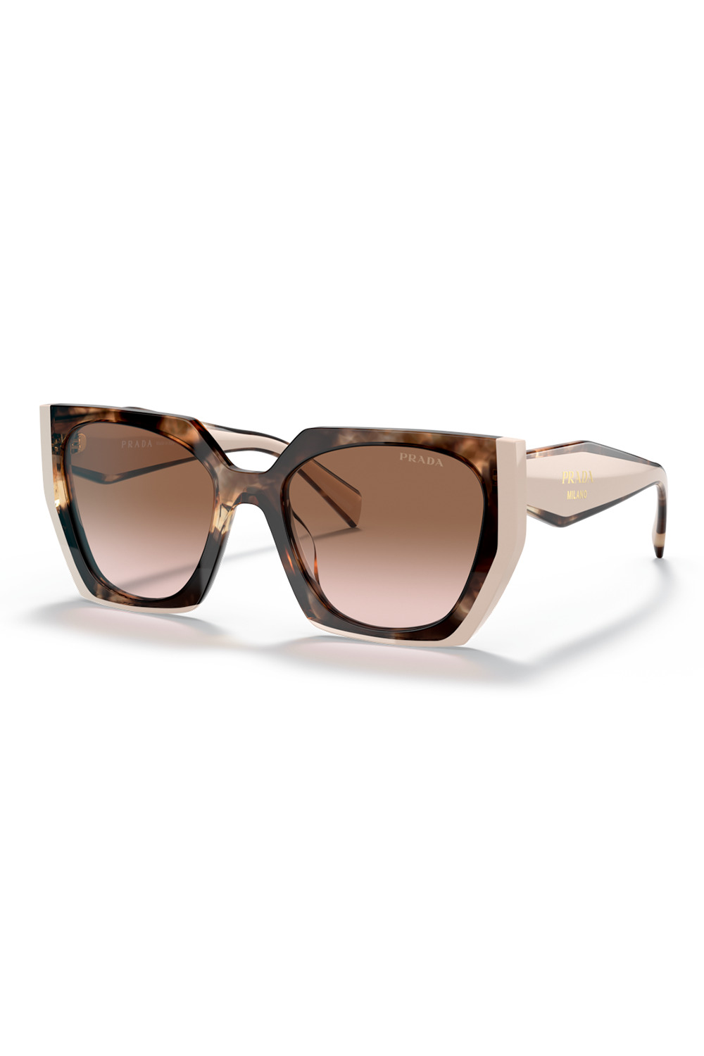 Gradient Rectangular Sunglasses - Tortoise Caramel - 5
