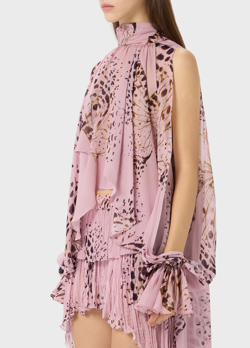ASYMMETRIC PRINTED GEORGETTE BLOUSE 4