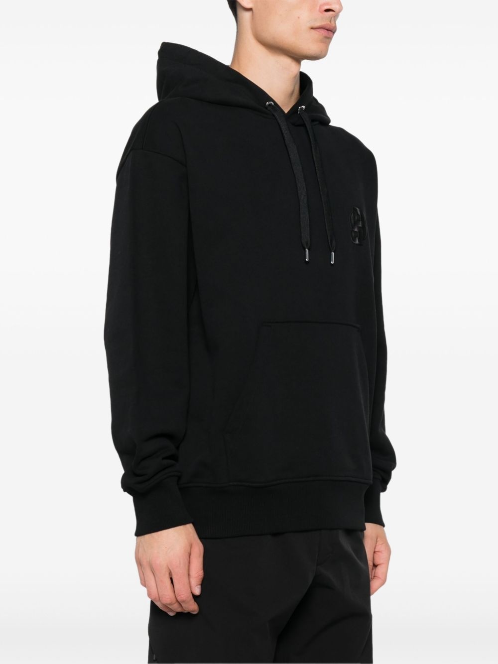 Double B monogram cotton hoodie - 3