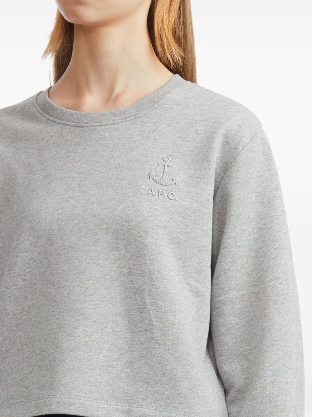 anchor-embroidered sweatshirt - 5