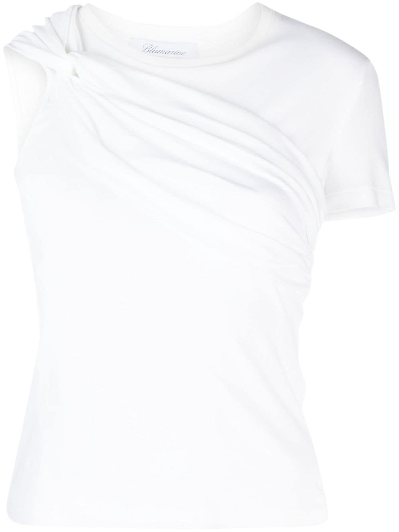 twist-detail cotton T-shirt 1
