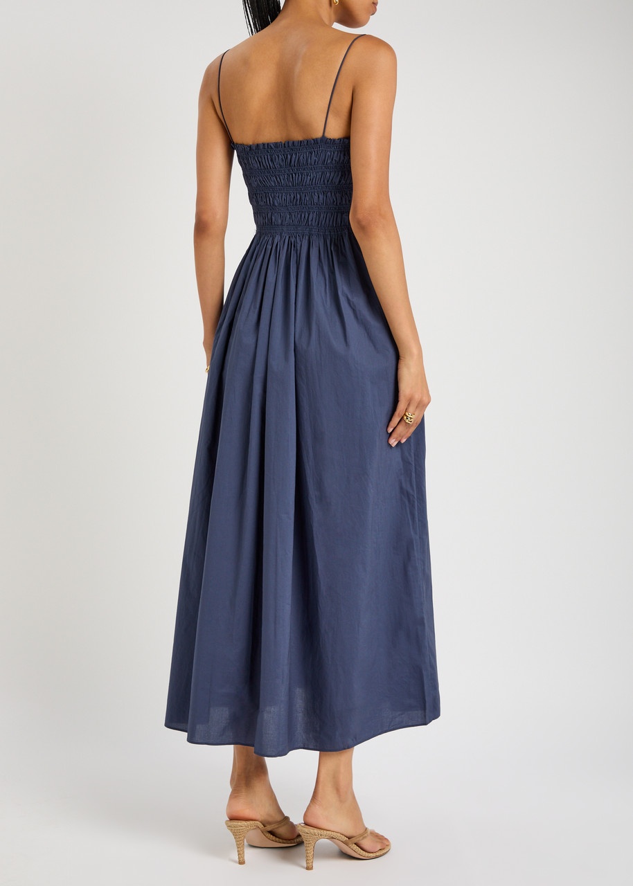 Matteau Smocked Cotton Midi Dress - 3