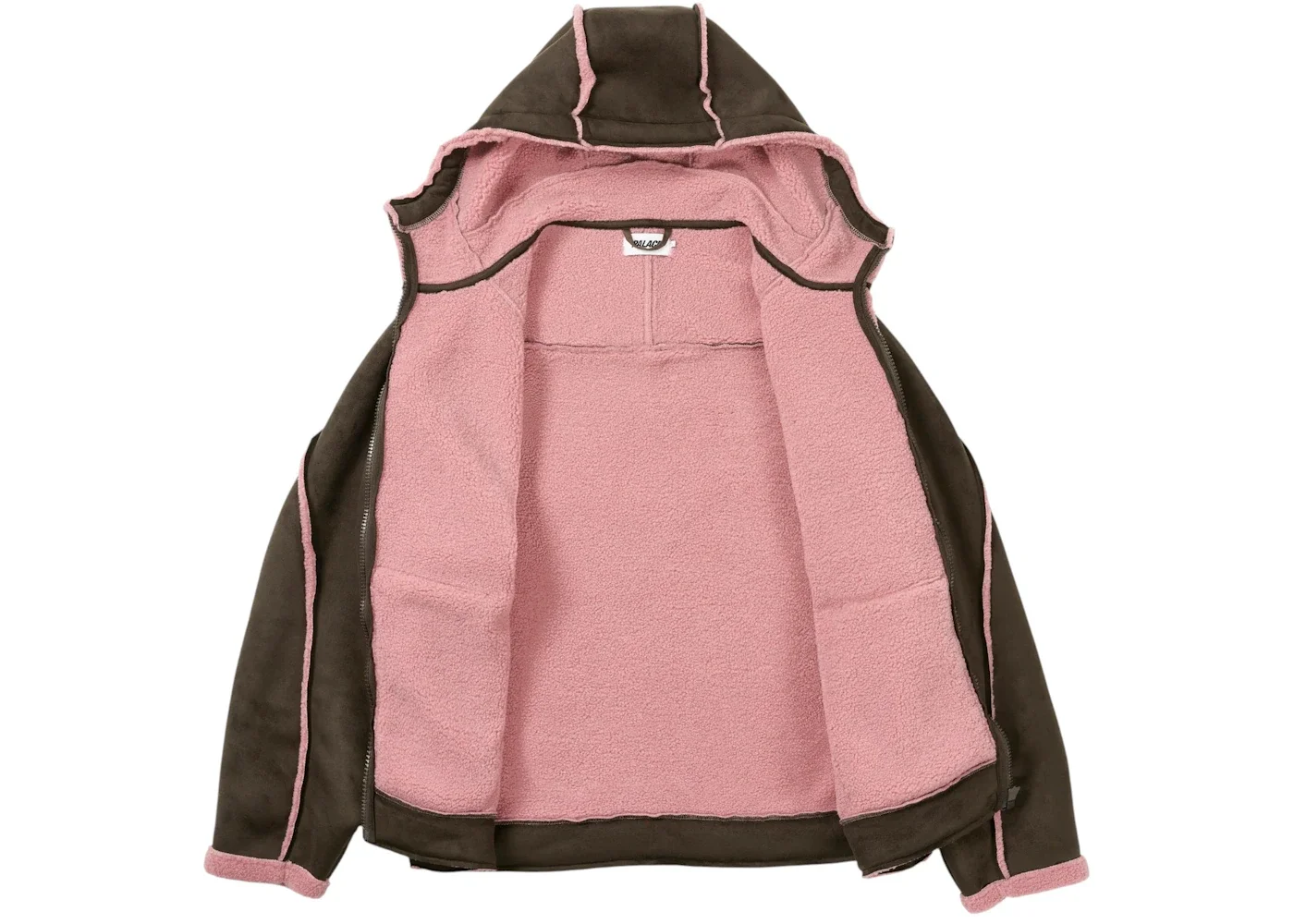 PALACE Palace Sherpa Faux Suede Hooded Jacket Fox - P29JK120 