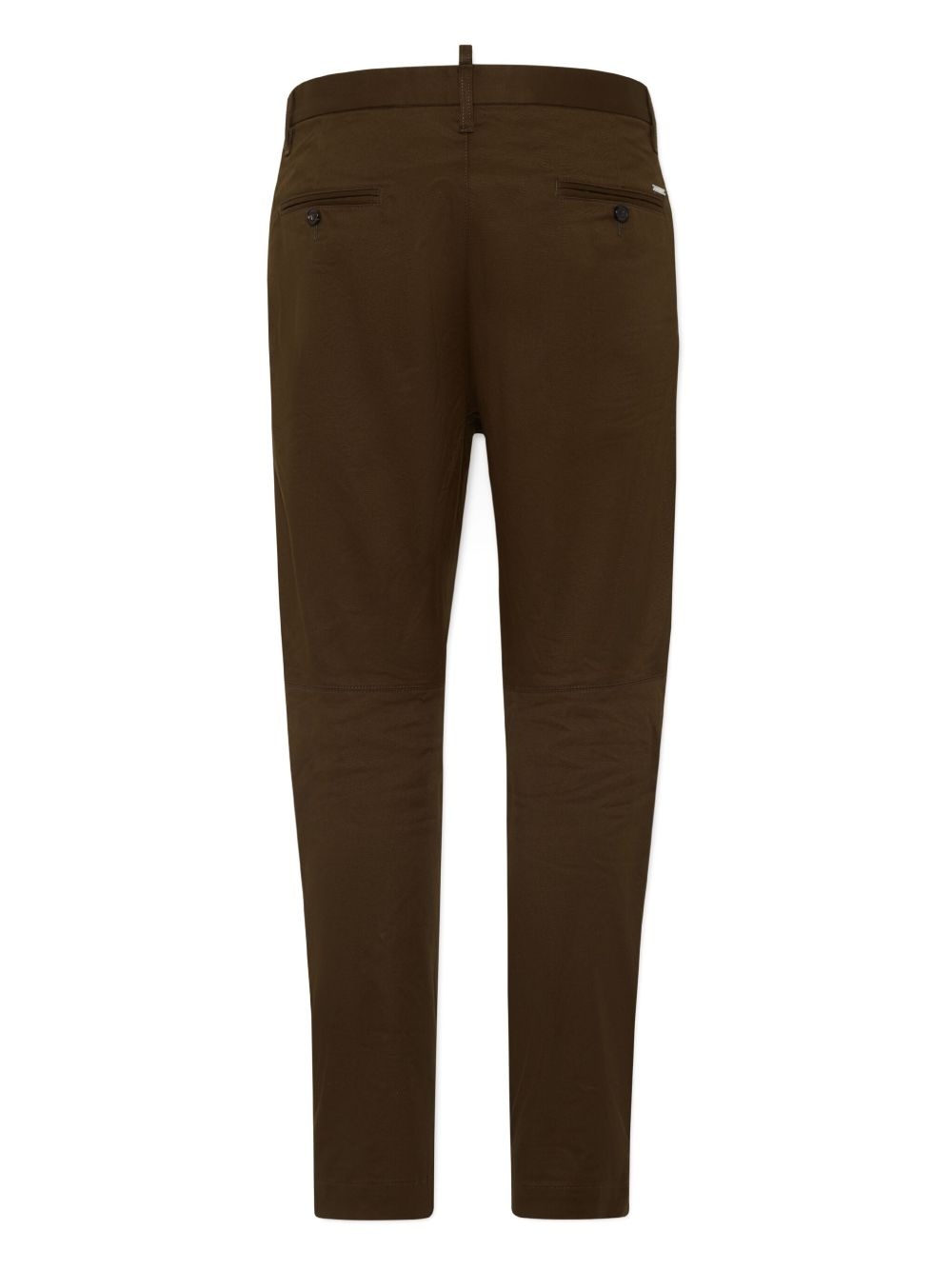 tapered leg cotton trousers - 2