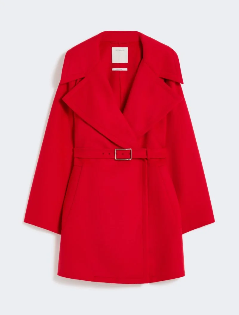 Short wool coat - red - 1