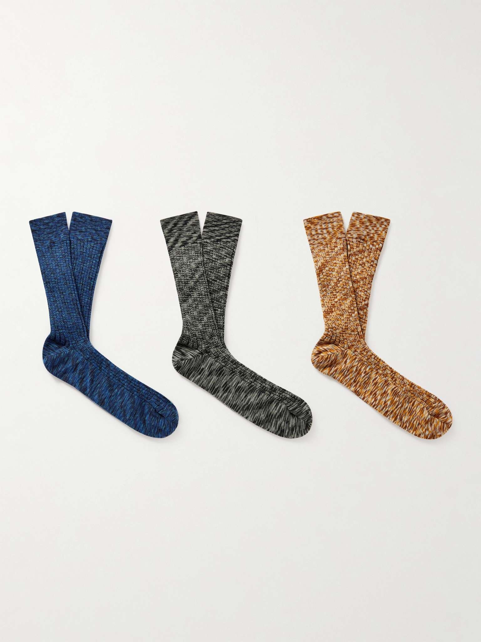 Three-Pack Wool-Blend Socks - 1