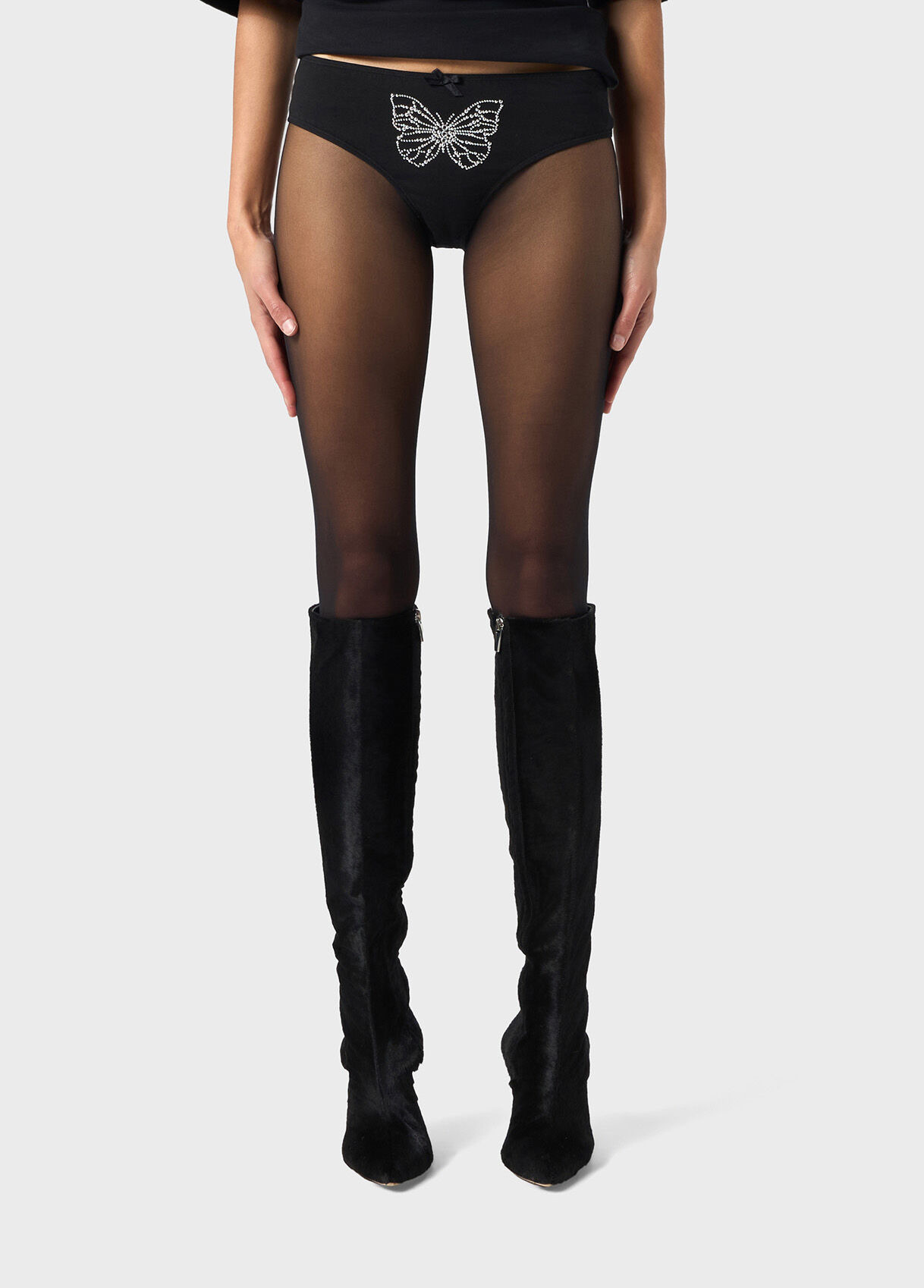 SLIP-ON JERSEY STRETCH WITH BEADED EMBROIDERY - 2