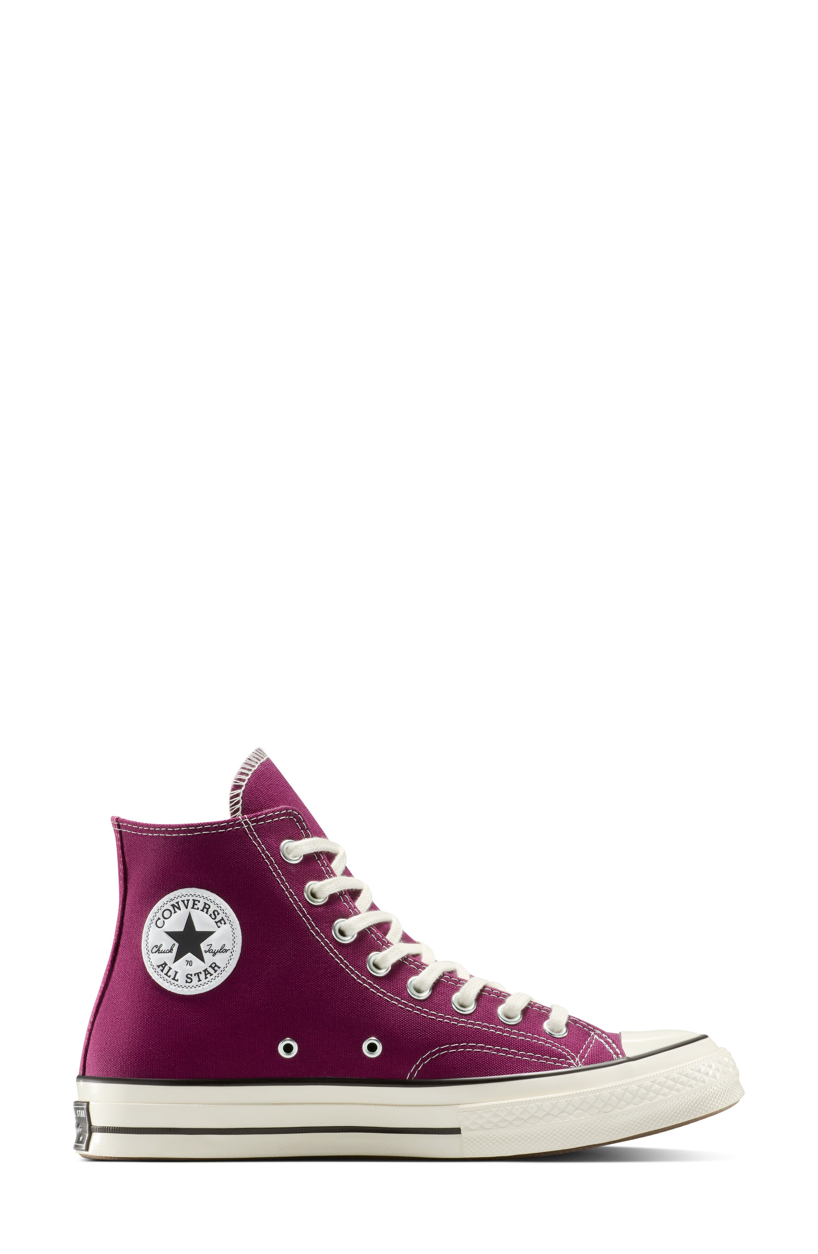 Converse Gender Inclusive Chuck 70 High Top Sneaker in Frozen Acai/Egret/Black at Nordstrom - 6