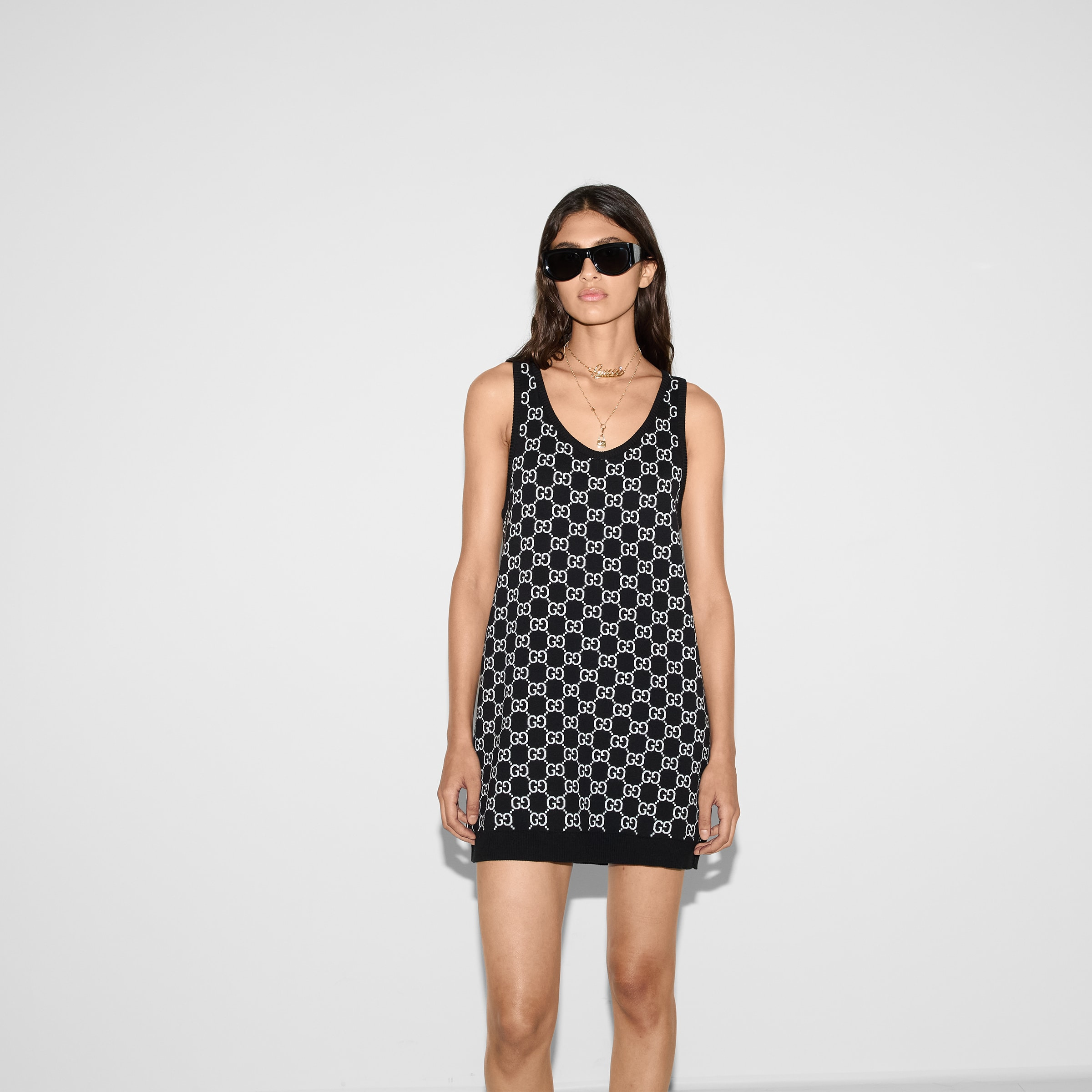 GG wool jacquard mini dress - 3
