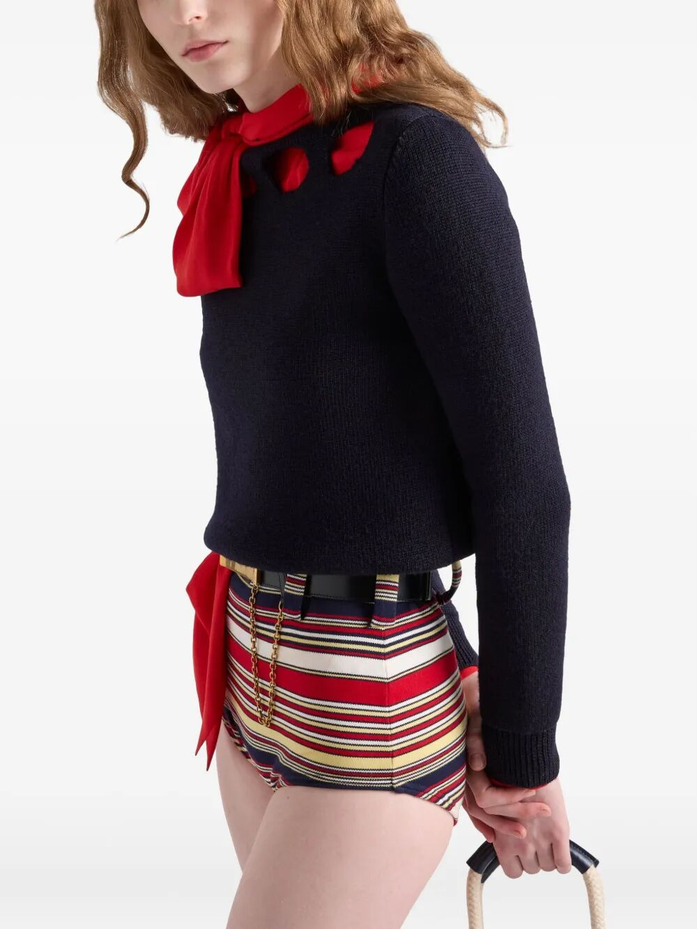Prada Women Cotton Boat Neck Sweater - 5