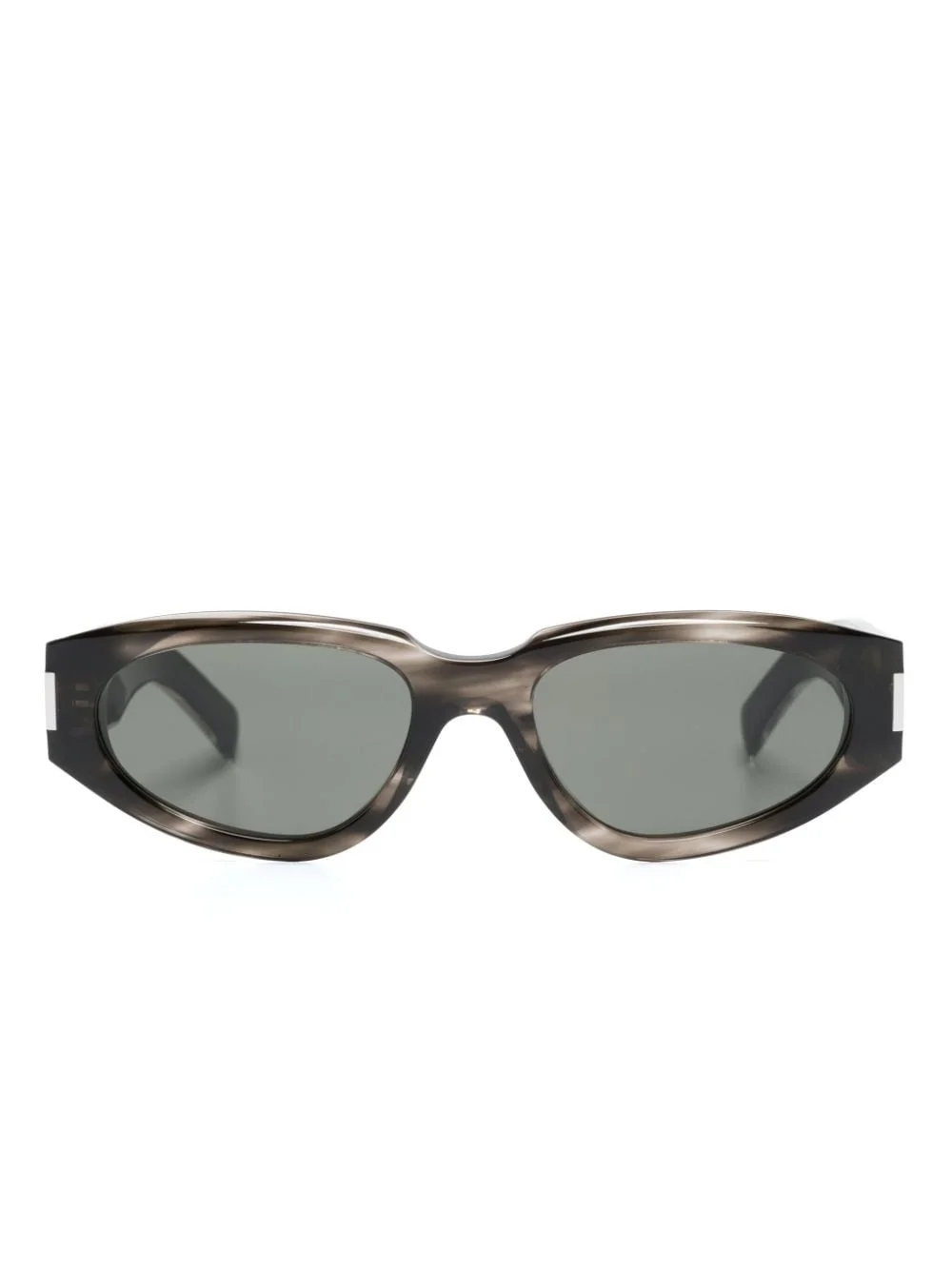tortoiseshell-effect oval-frame sunglasses - 1