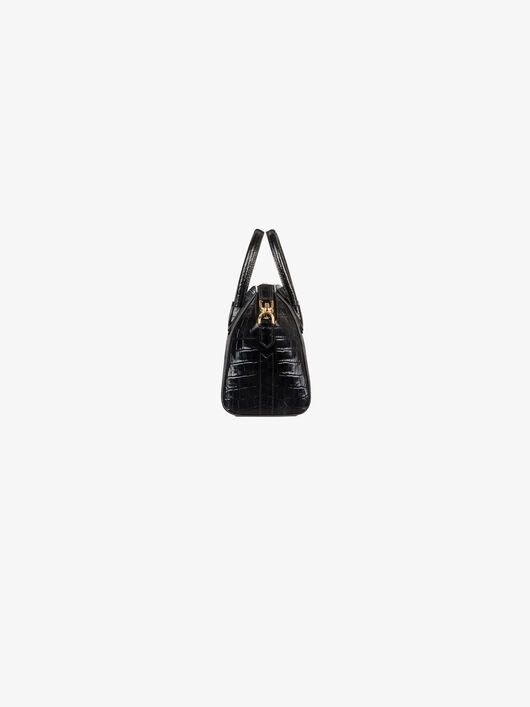 MINI ANTIGONA BAG IN CROCODILE EFFECT LEATHER - 3