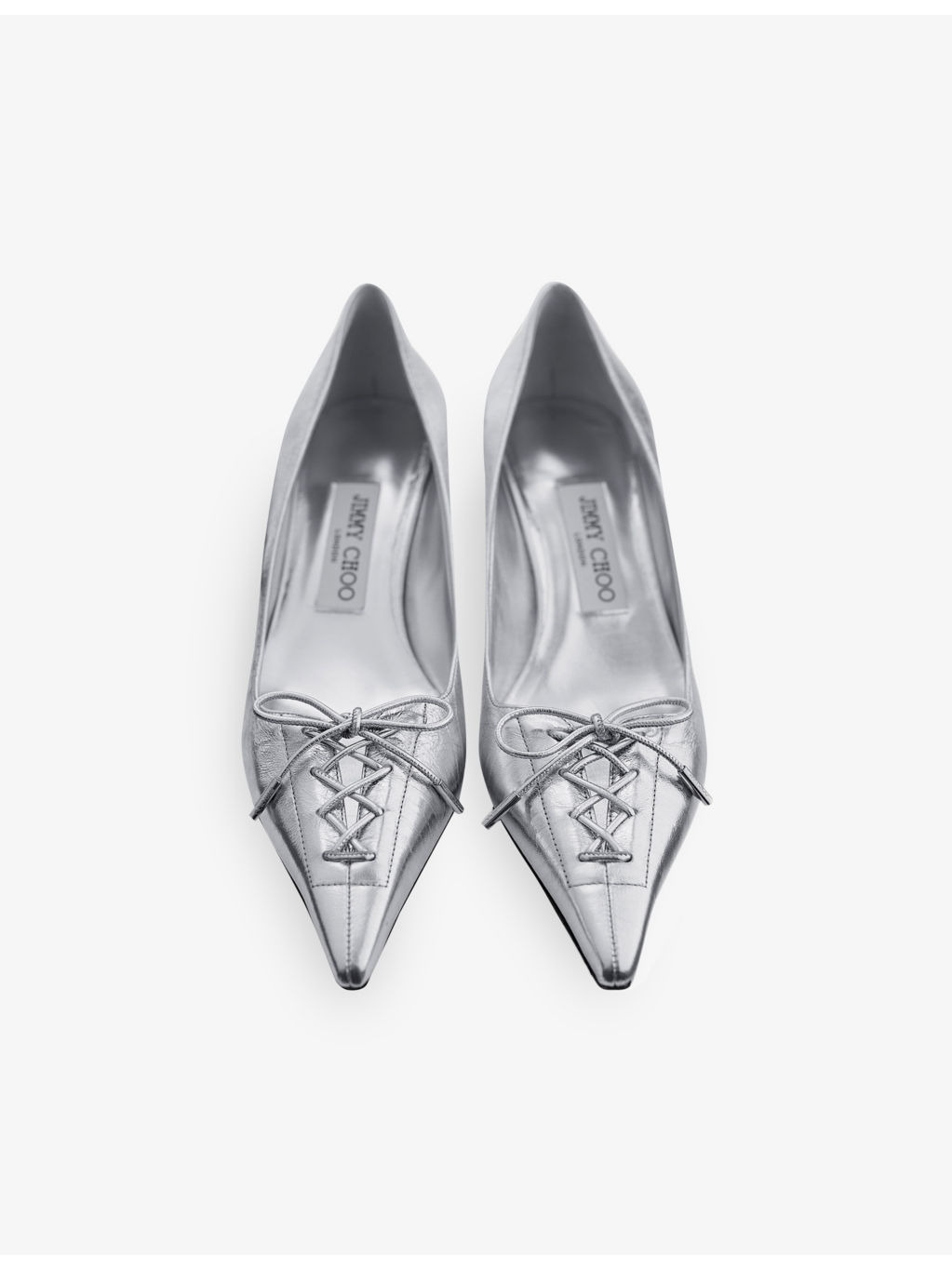 Scarlett 50 vintage metallic-leather courts - 2