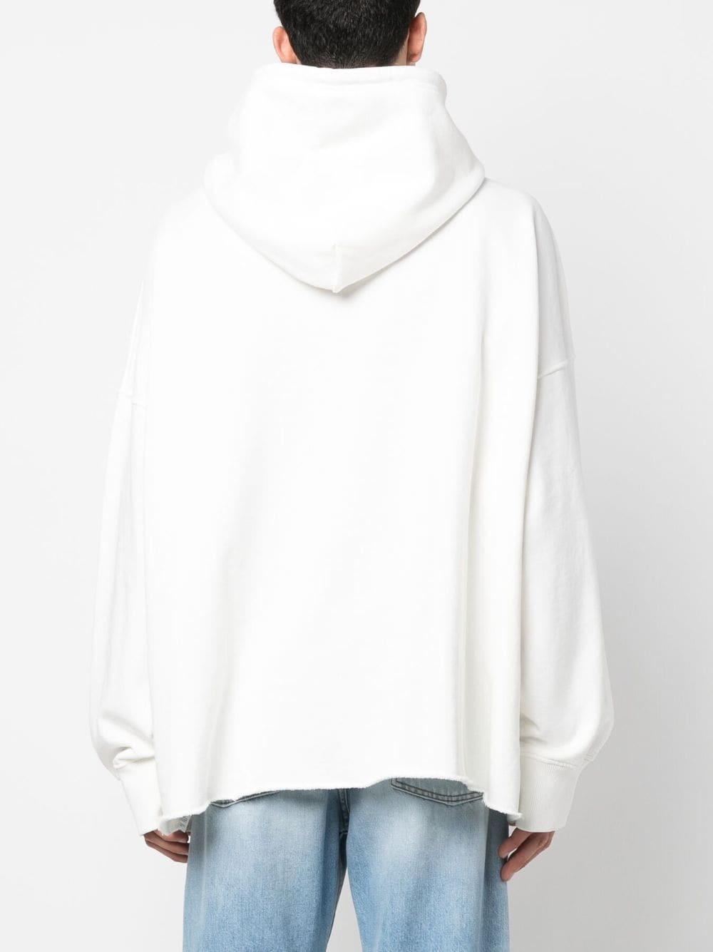 raw-cut hem hoodie - 6