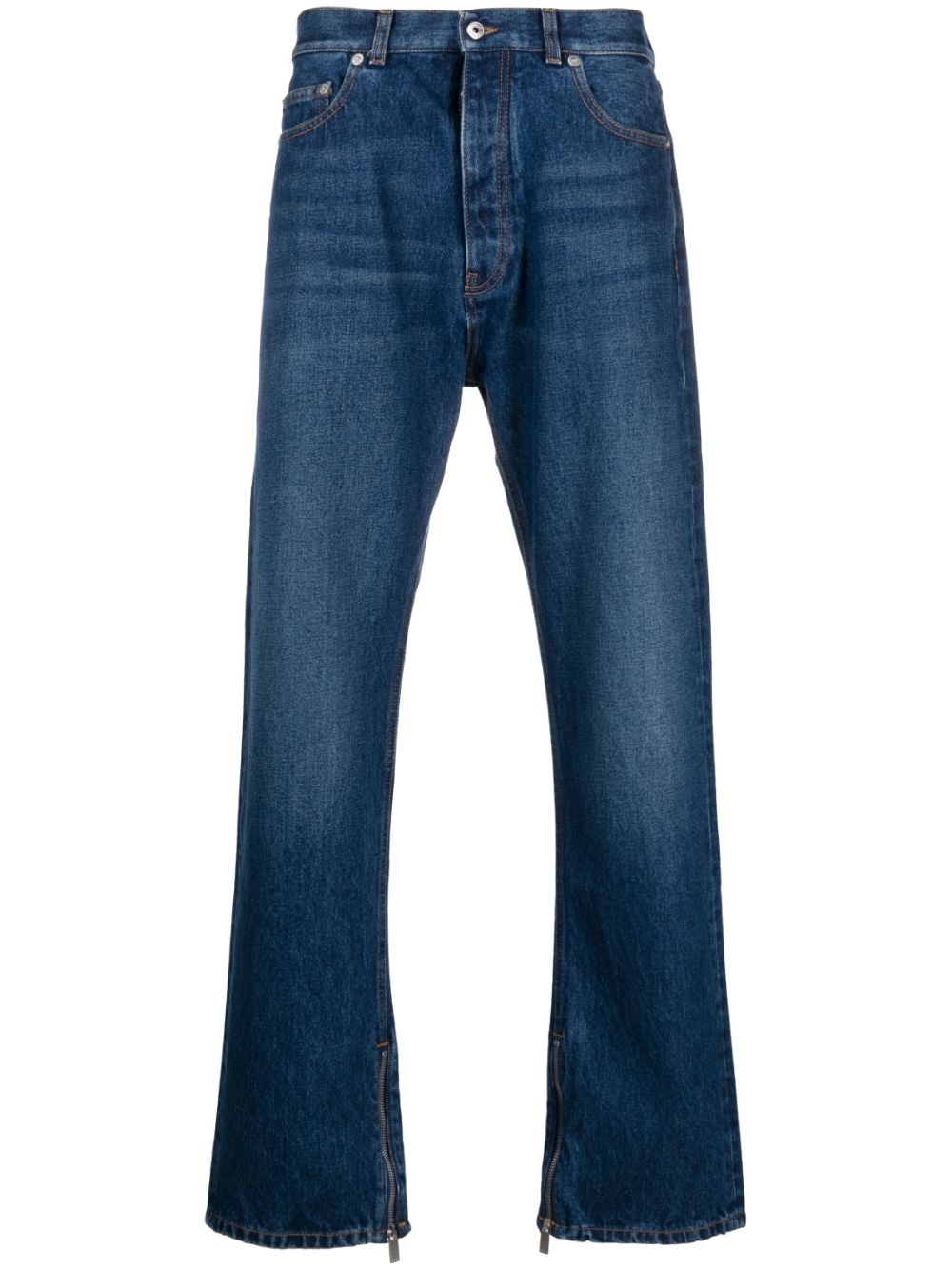 high-waist straight-leg jeans - 1