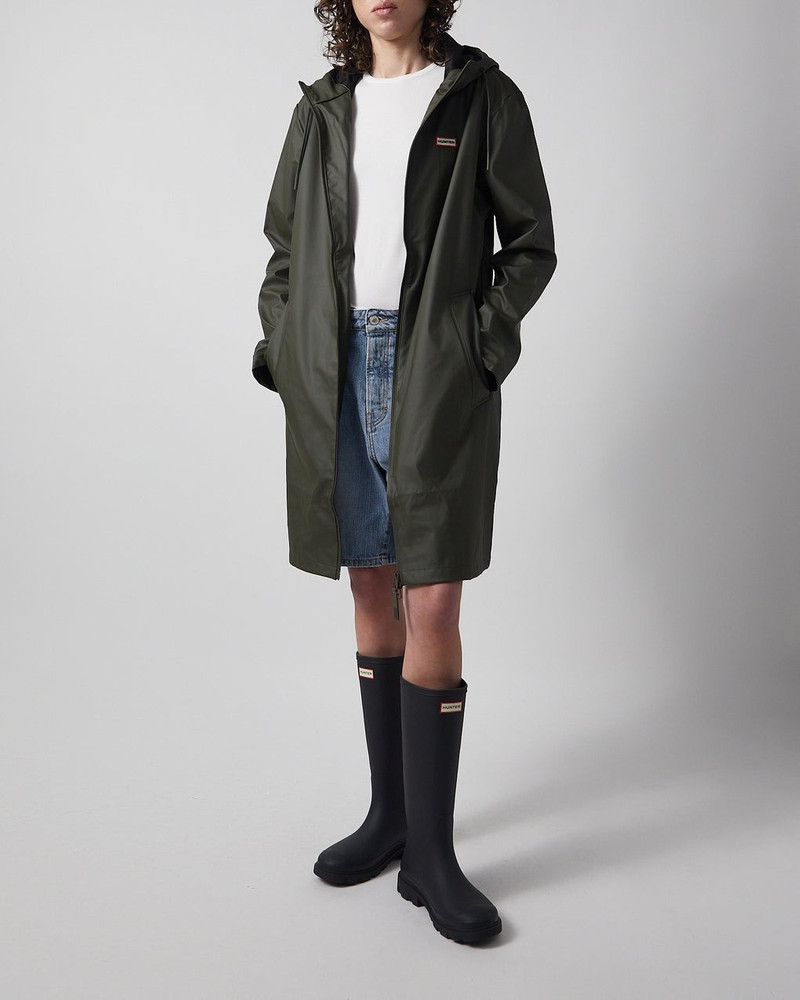 HUNTER Coat Andrea PU Rain Dark green outlook