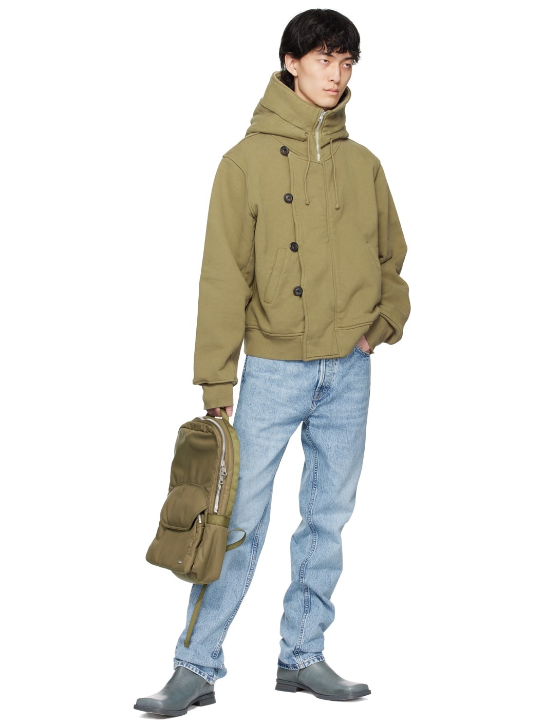 Khaki Flight Hood Jacket - 4