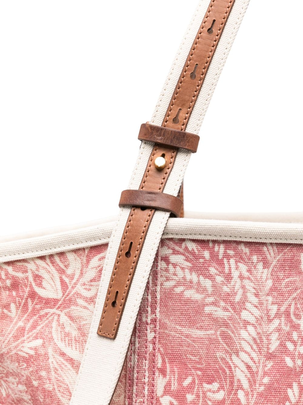 toile de jouy-print canvas tote bag - 4
