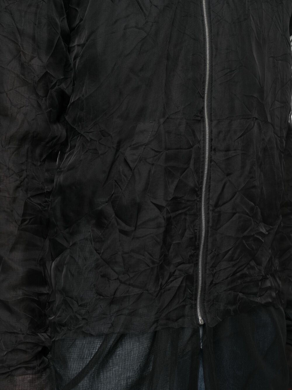 creased-effect layered hoodie - 5