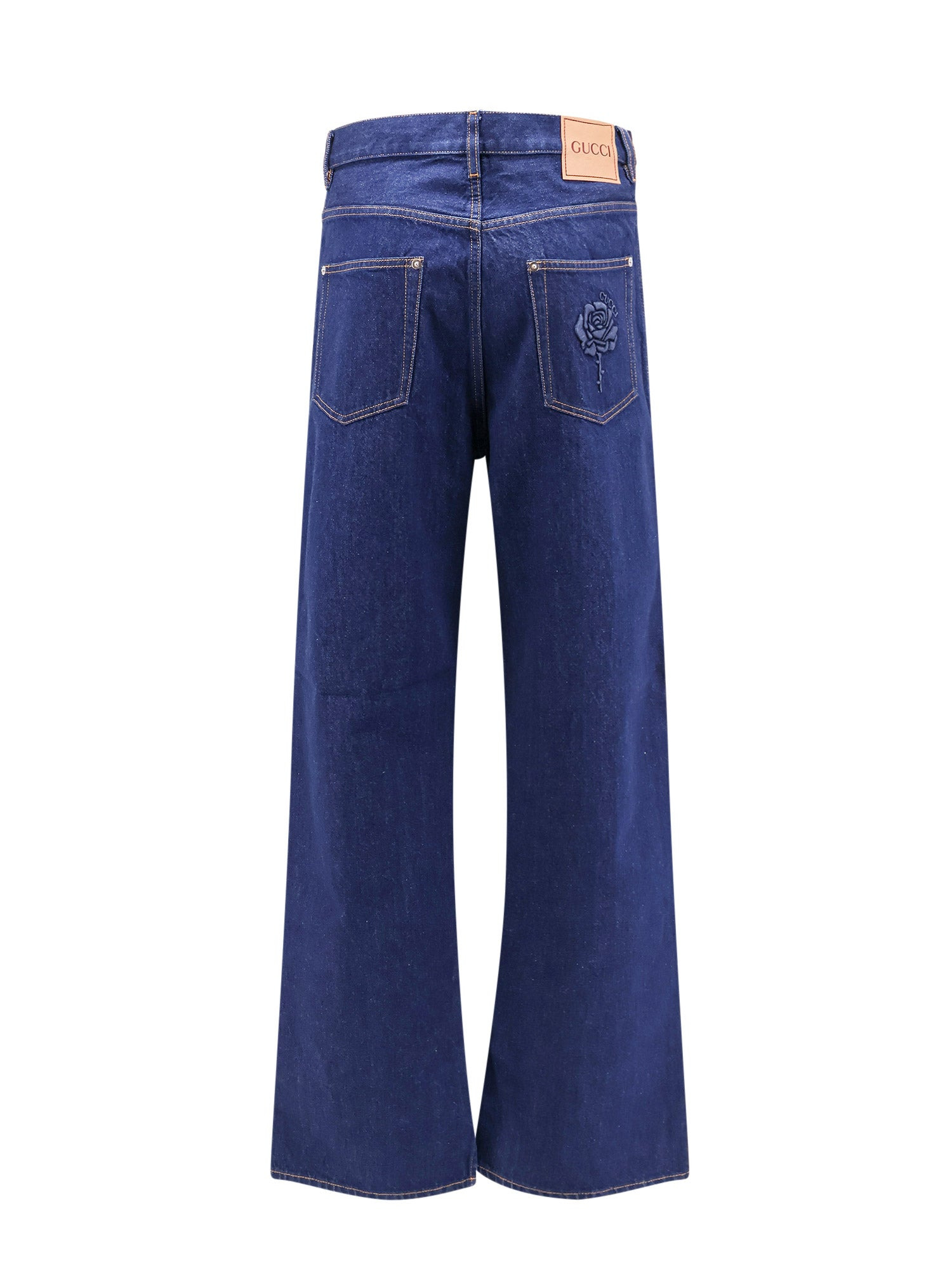 Cotton Jeans With Back Floral Print - 2