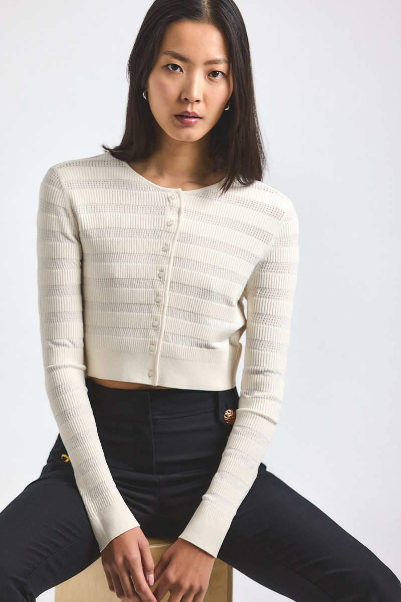 CORA POINTELLE KNIT CARDIGAN 3
