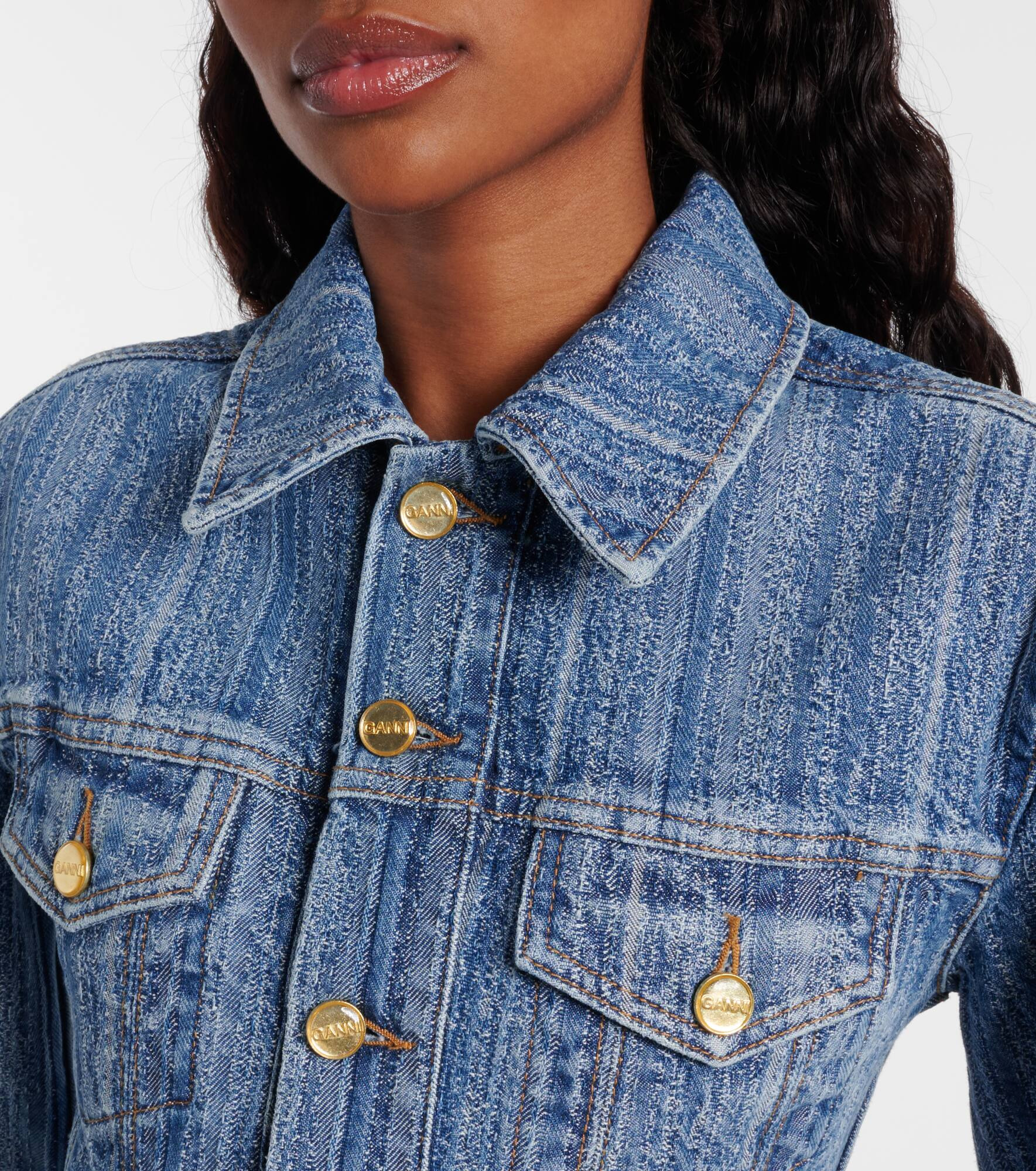 Peplum denim jacket - 4