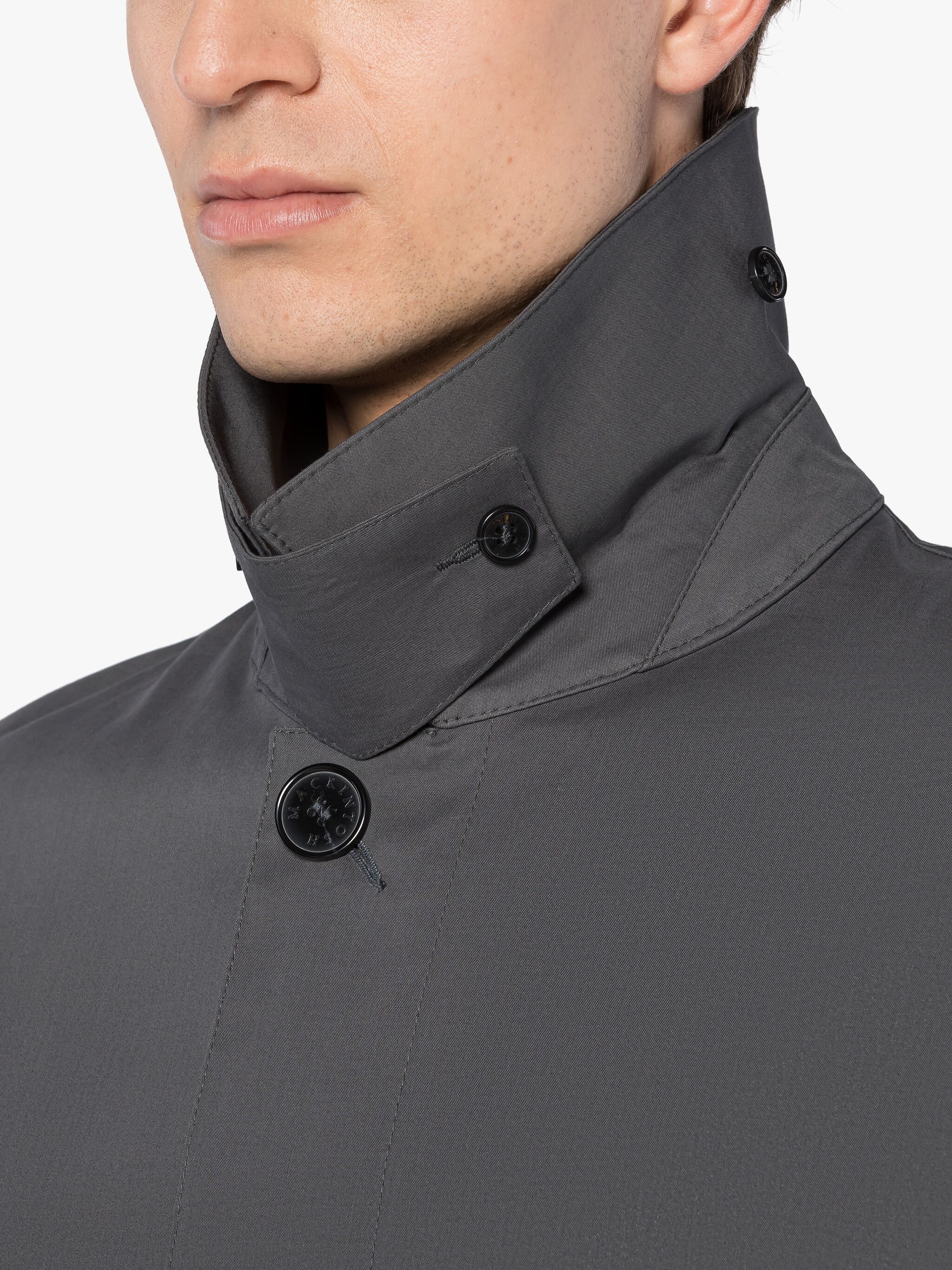 MANCHESTER GREY RAINTEC COTTON 3/4 COAT - 5