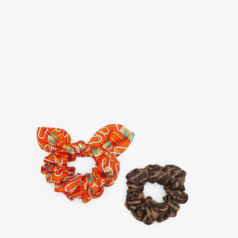 Set of two multicolor silk hairbands 1