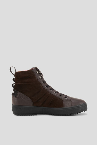 BOGNER Anchorage High-top sneakers with spikes in Dark brown outlook