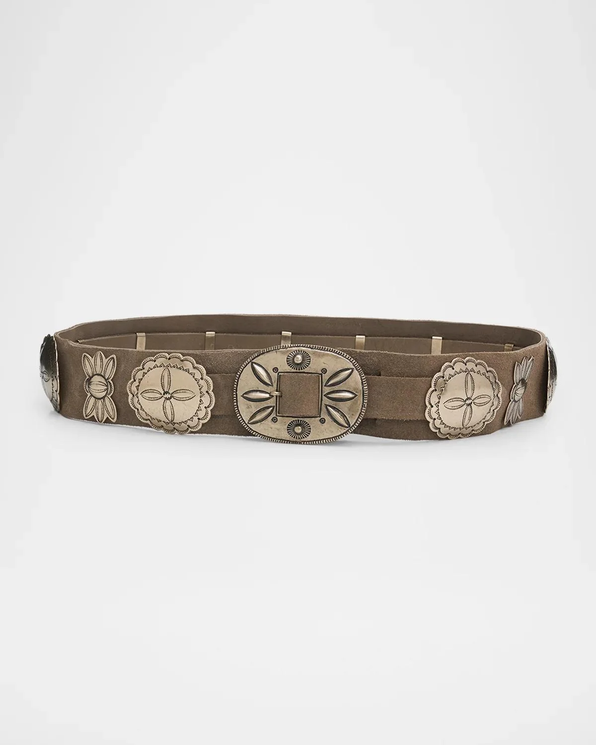Suede Cast Concho Belt - 1