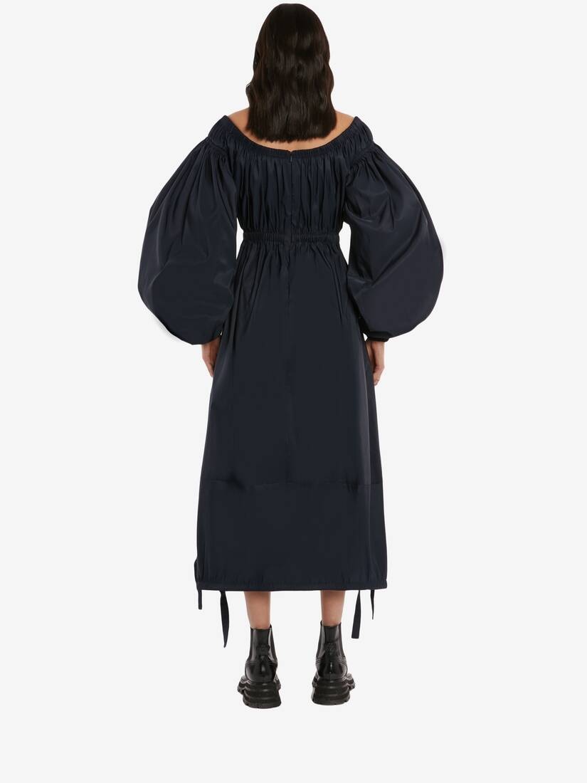 Off-the-shoulder Dress in Navy - 4