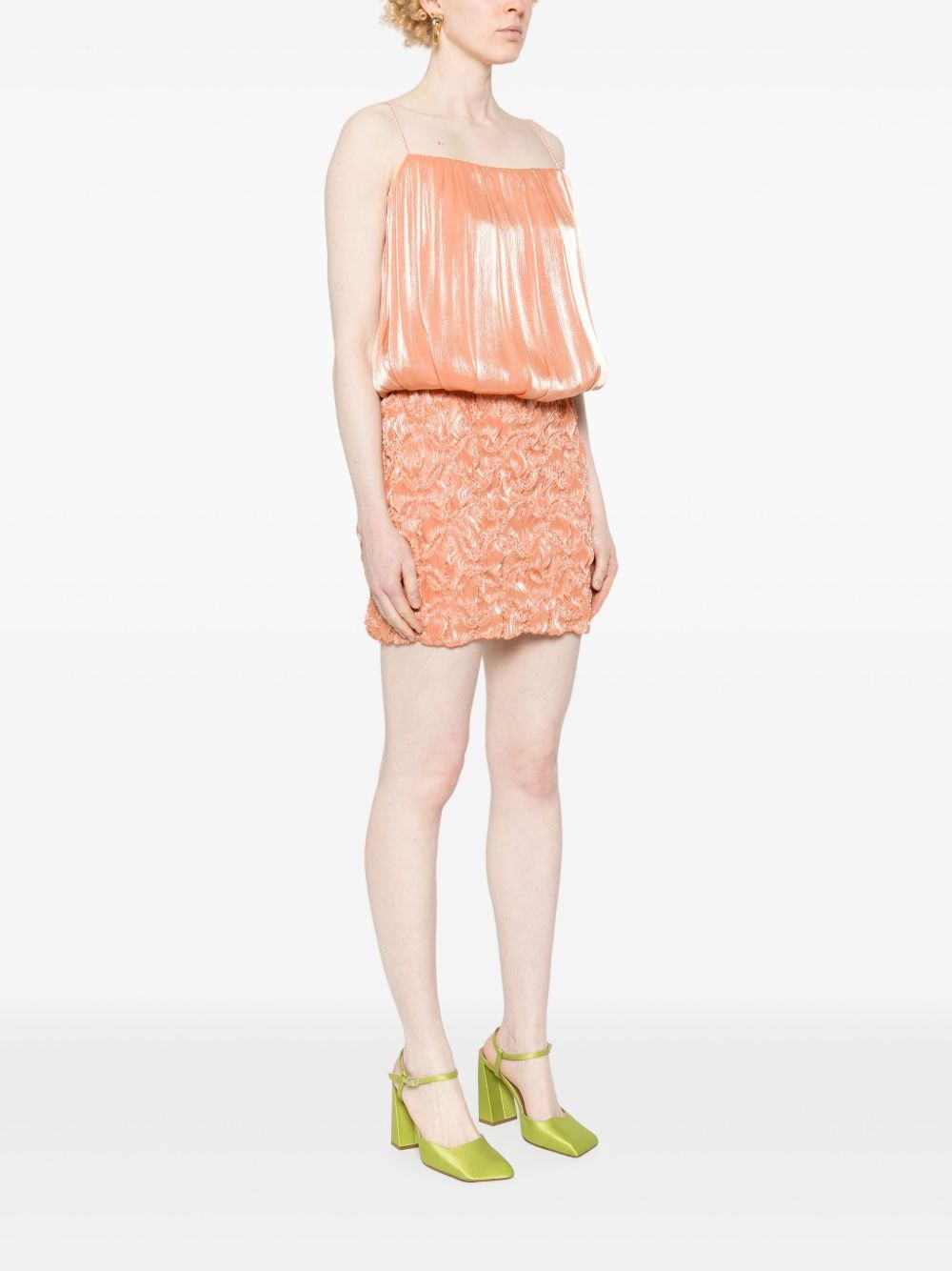 Tema lurex-detail mini dress - 3