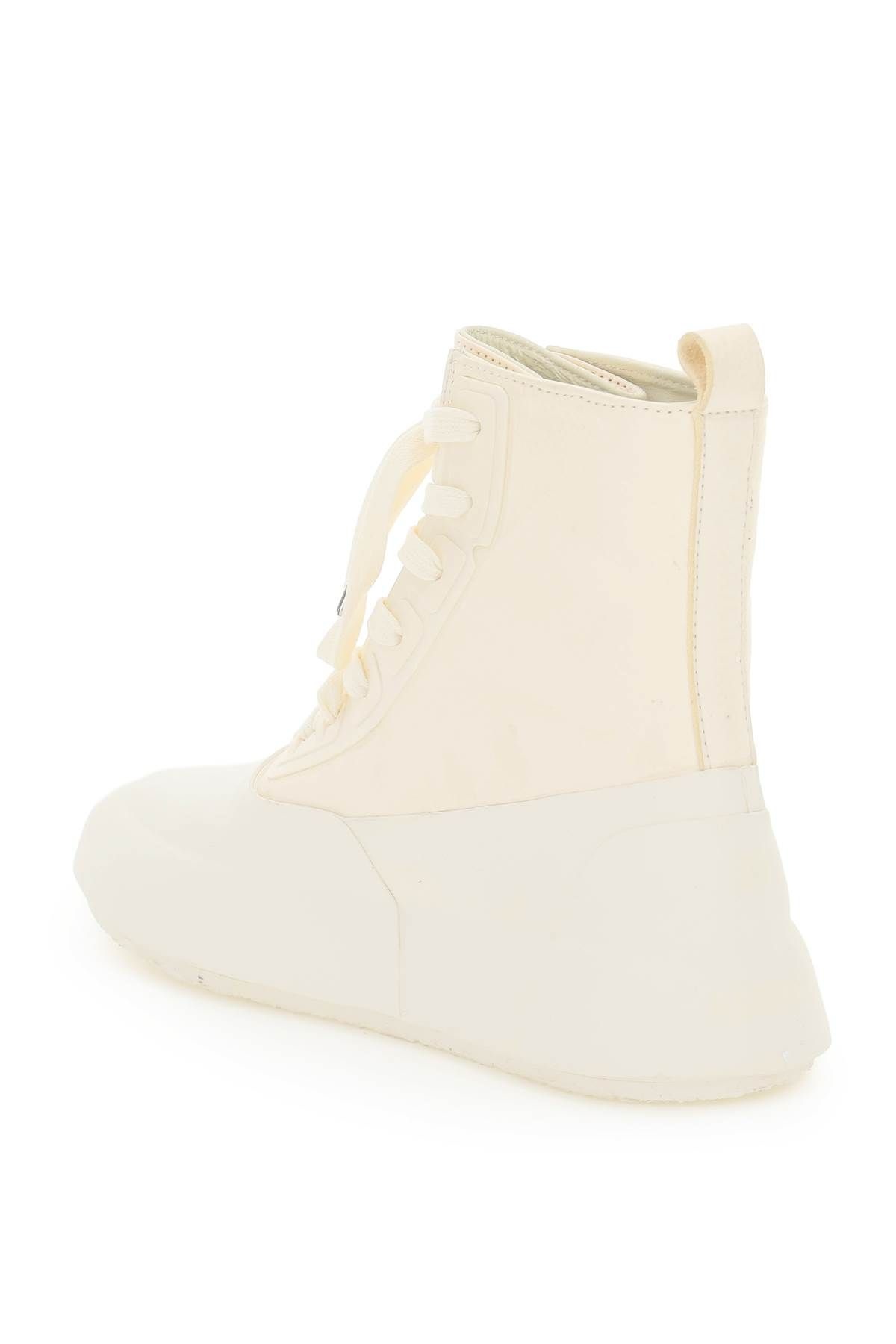 RUBBER AND LEATHER HI-TOP SNEAKERS - 2