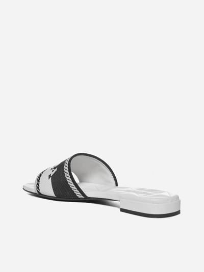 Prada Logo jacquard flat sandals outlook