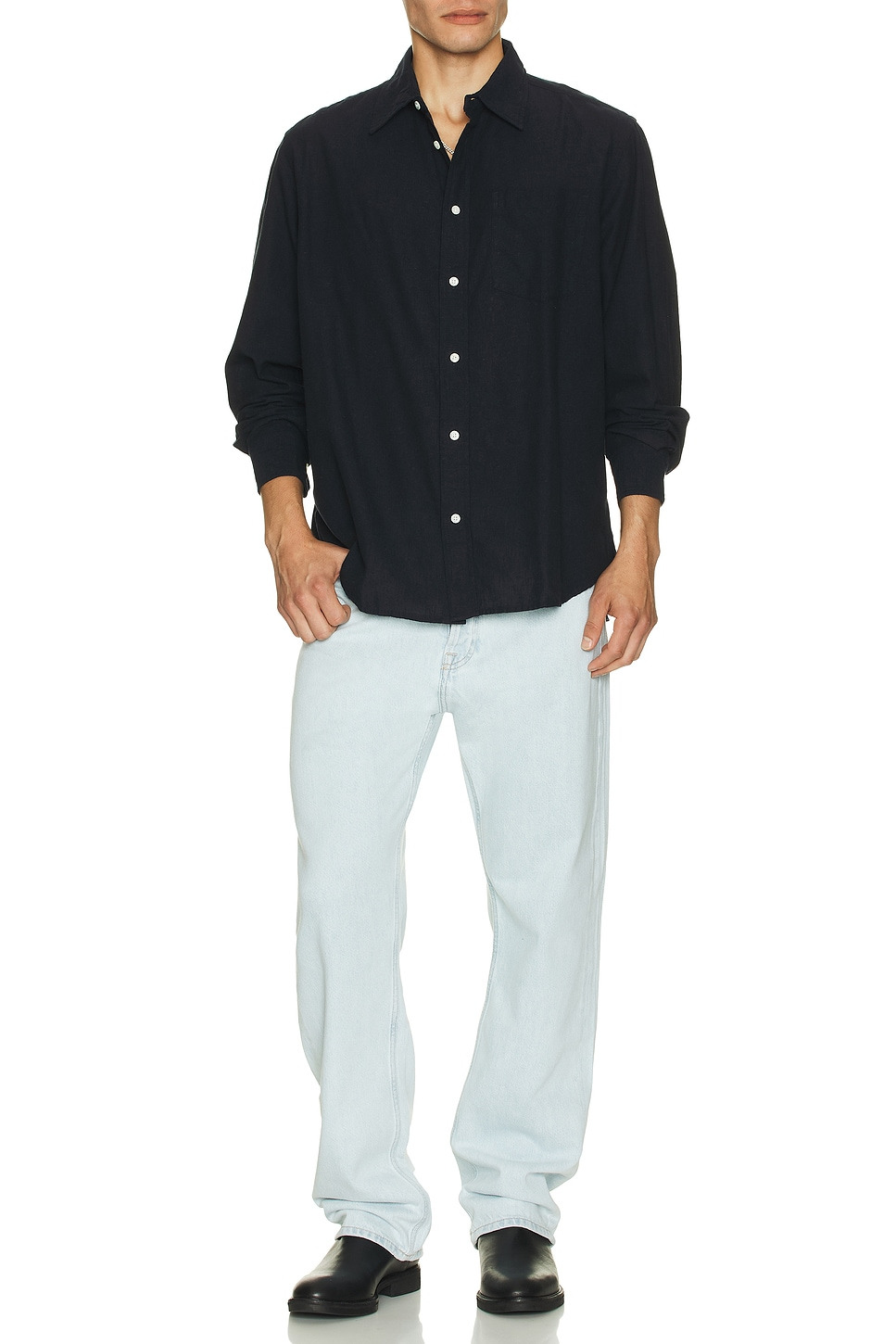 Algot Relaxed Cotton Linen Shirt - 4