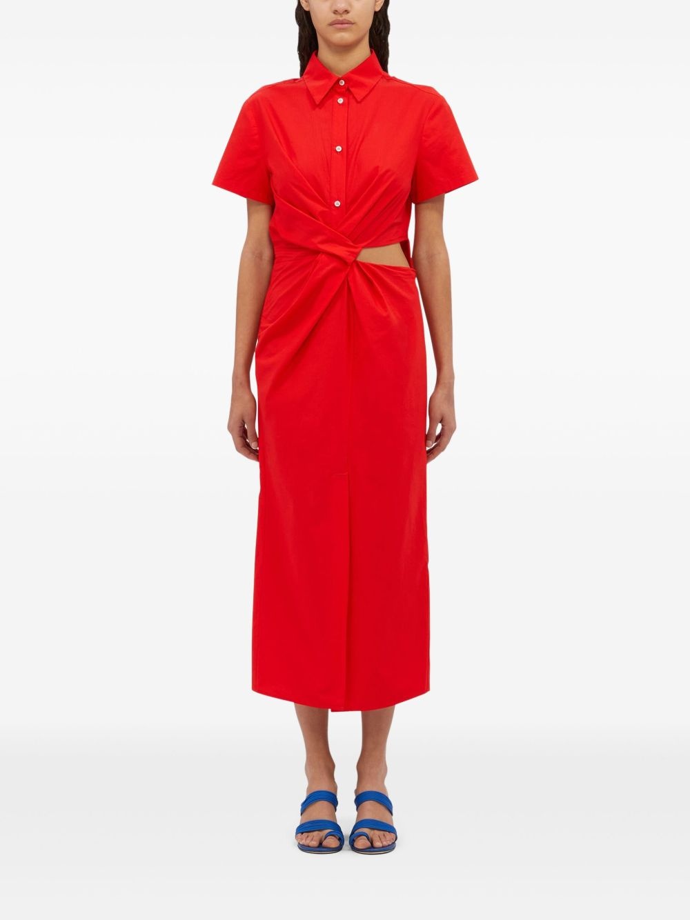 cut-out shirtdress - 2