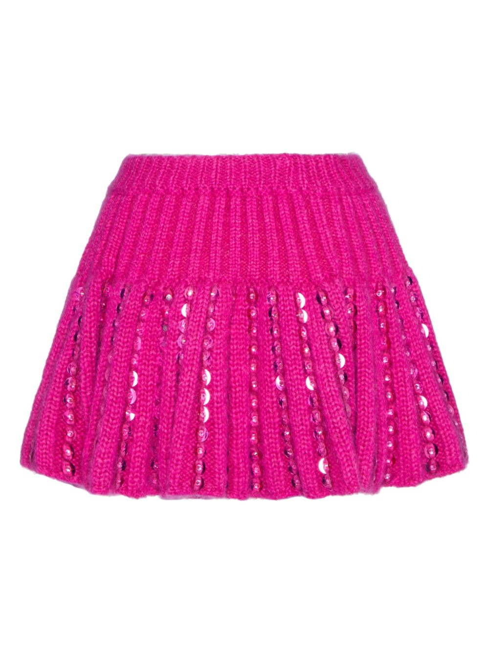 sequin-embellished knitted miniskirt - 2