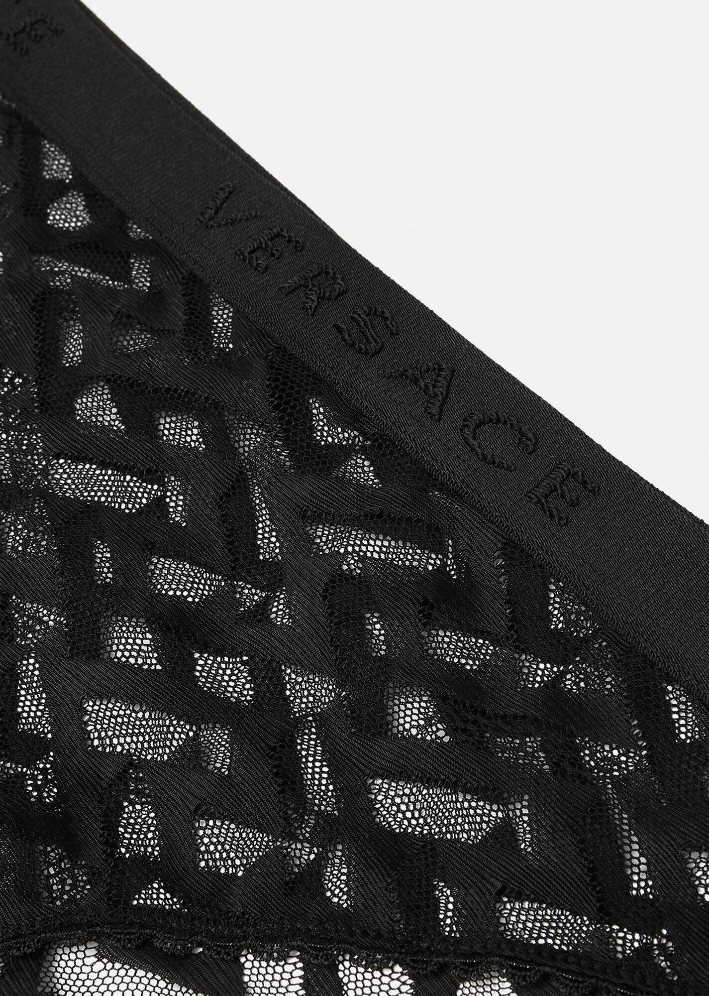 Greca Signature Print Tulle Briefs - 2