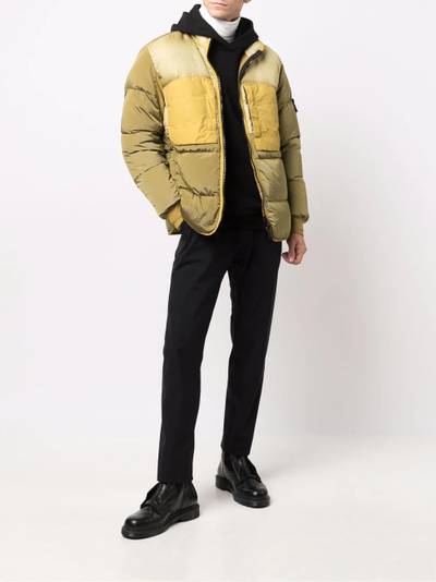 Stone Island compass-badge panelled jacket outlook