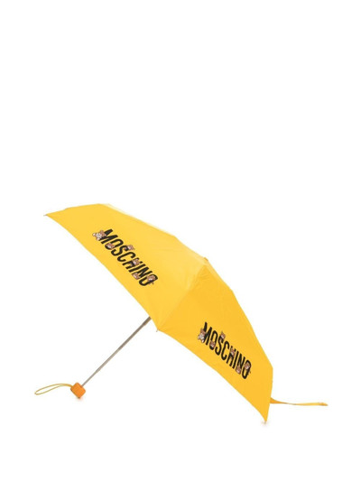 Moschino logo-print umbrella outlook