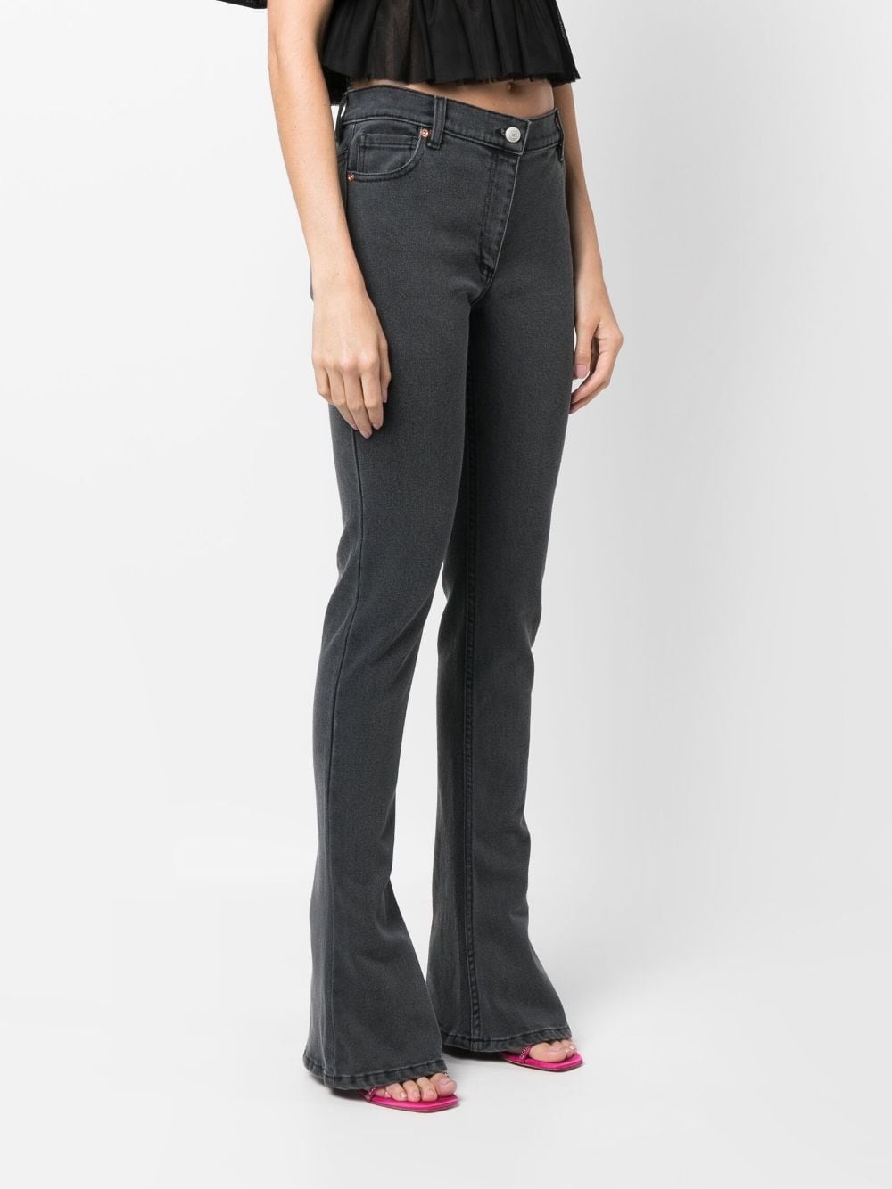 mid-rise flared jeans - 3